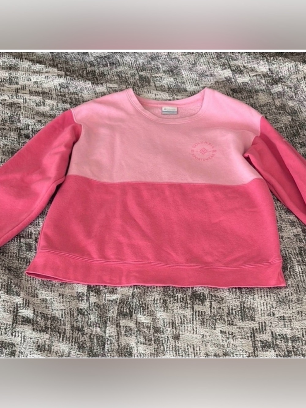 Columbia Pink Color Block Sweatshirt Women’s Medium